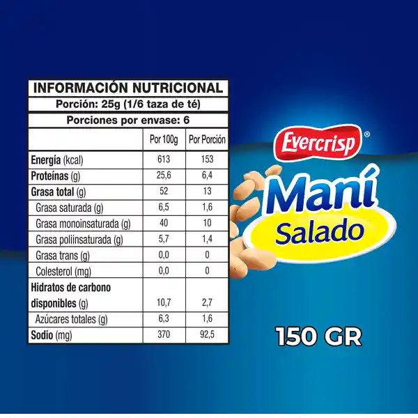 Evercrisp Maní Sal 150 g