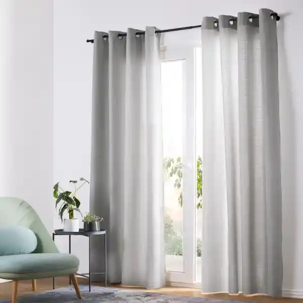 Set Cortina Texturada Con Ojetillo 140 x 240 cm Casaideas