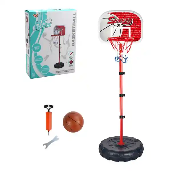 Set de Tablero Basketball Con Pedestal Pelota y Bombín