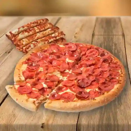 Pizza Familiar + Palitos de Queso