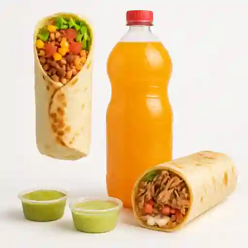 Promo Burritos 5 y Bebida 1.5 Lts