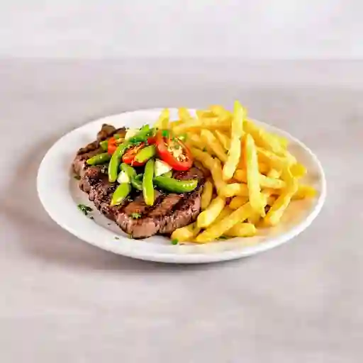 Churrasco Chacarero (Con Porcion De Papas)