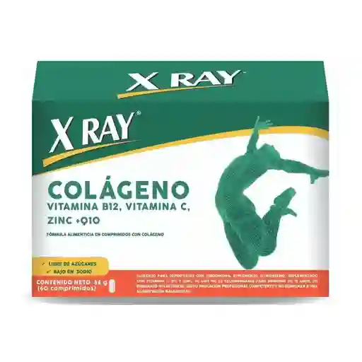 X Ray Colágeno Suplemento Alimenticio Libre de Azúcar en Comprimidos 