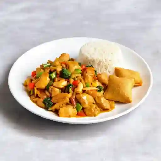 Combo Chapsuai de Ave con Arroz + Wantan Frito