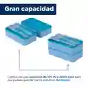 Contenedor Para Comida Doble Capa Azul 1000 mL Miniso