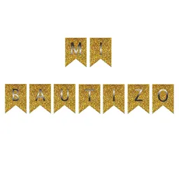 Guirnalda mi Bautizo Dorada