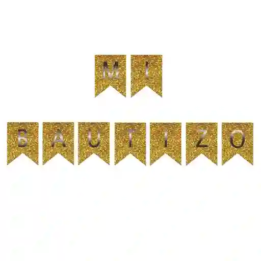 Guirnalda mi Bautizo Dorada