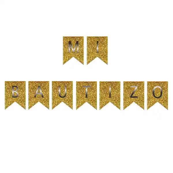 Guirnalda mi Bautizo Dorada