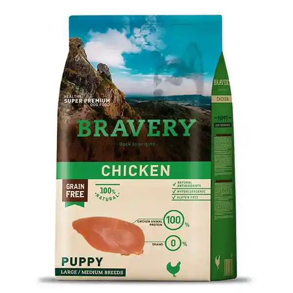 Bravery Alimento Seco Para Perros Pollo Cachorro