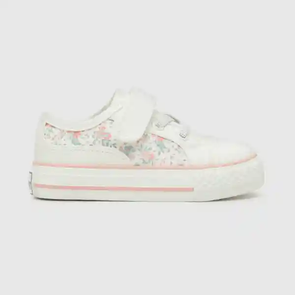 Zapatillas Niña Estampada Flores Off White Talla 23 Colloky