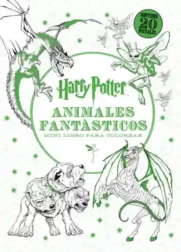 harry potter. animales Fantasticos. mini libro para colorear