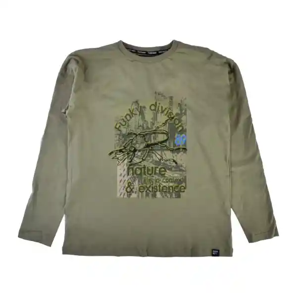 Polera Manga Larga Niño Verde 14 Pillin