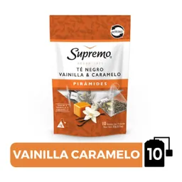 Supremo té Negro Pirámides Vainilla Caramelo