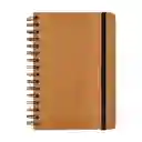 Libreta Forrada Con PU 120 Hojas Con Líneas Café Casaideas