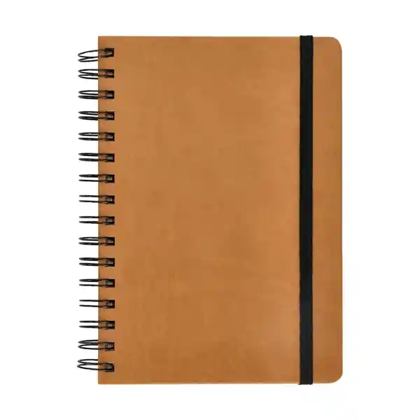 Libreta Forrada Con PU 120 Hojas Con Líneas Café Casaideas