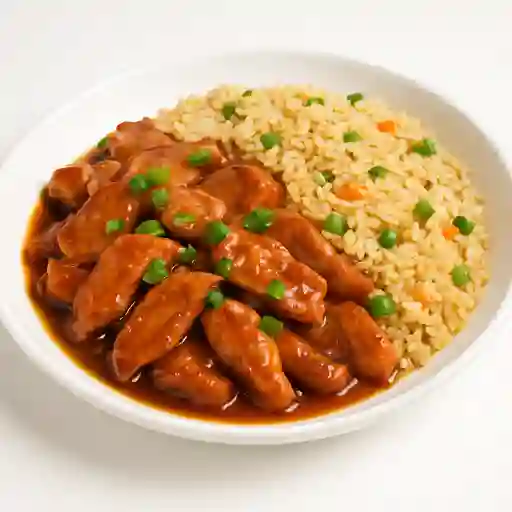 Cerdo de Jengibre con Arroz Chaufan