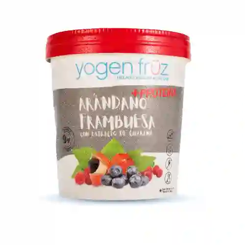 Pote helado protein arándano frambuesa