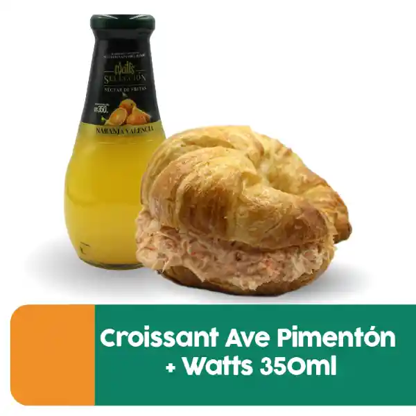 Croissant Ave Pimentón + Watts Jugo Naranja Valencia