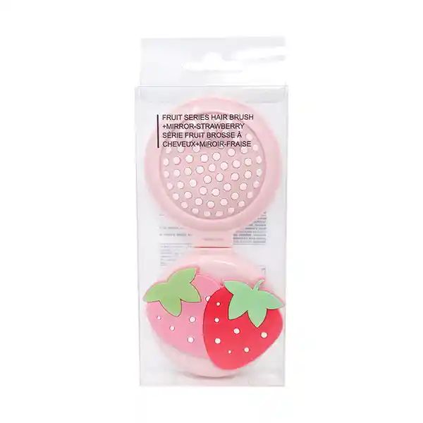 Miniso Cepillo Para Cabello Espejo Strawberry Fruit Series 2.0