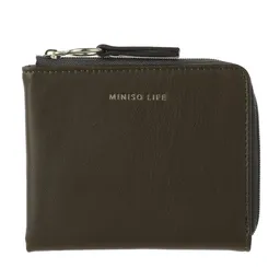 Miniso Monedero Minimalista Con Cremallera Golden Letters