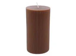 Vela Lineal Rayas zh Marrón 7.5 x 7.5 x 12 Ripley Home