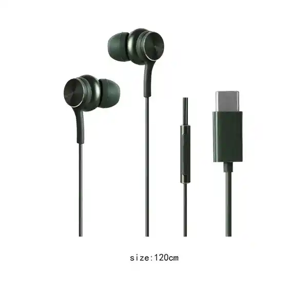 Miniso Audífonos Con Cable Tipo C Verde