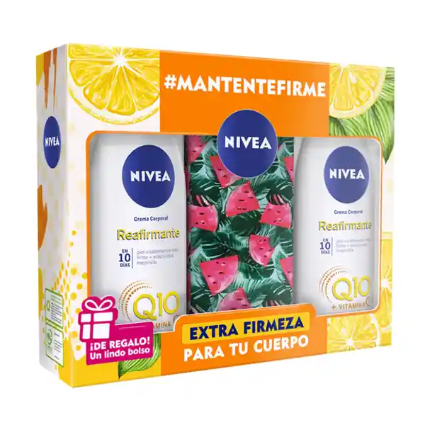 Nivea Kit Crema Reafirmante Q10 + Vitamina C + Bolso