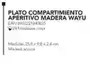 Wayu Plato Compartimiento Aperitivo Madera