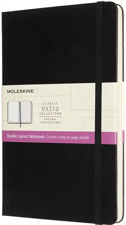 Cuaderno Doble Diseño Grande Negro (Td)