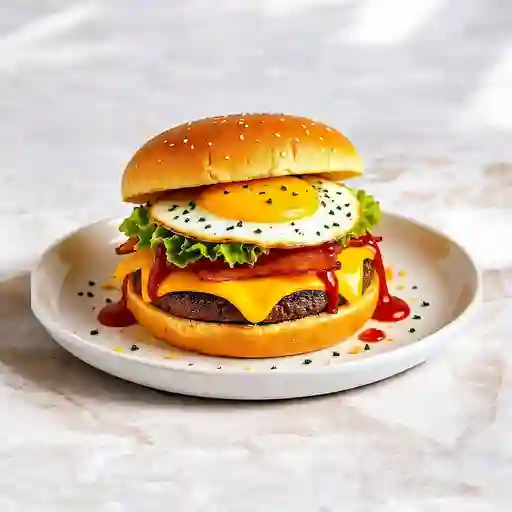 Burger Mixta Full Vea Lo Venezolano Ve + Papas Fritas