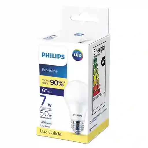 Philips Foco Ampolleta Led Blanca EH 8W E27LC