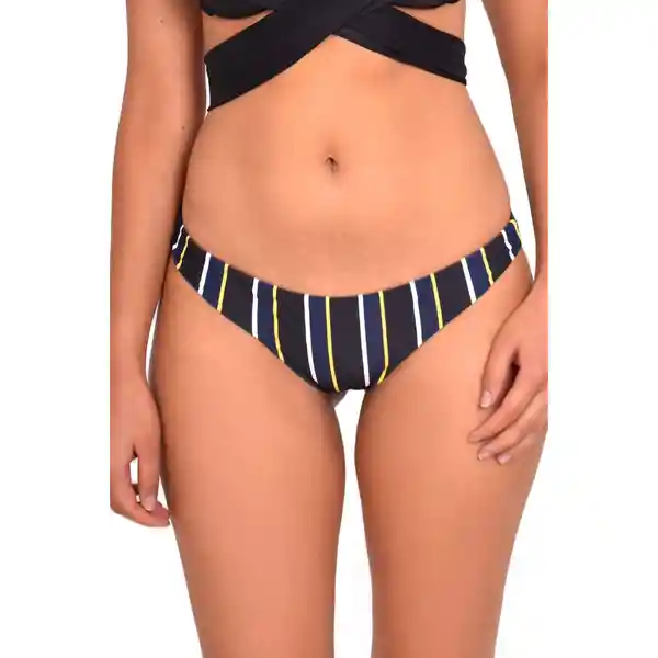 Bikini Calzón Con Drapeado Trasero Est. Negro Talla XL Samia