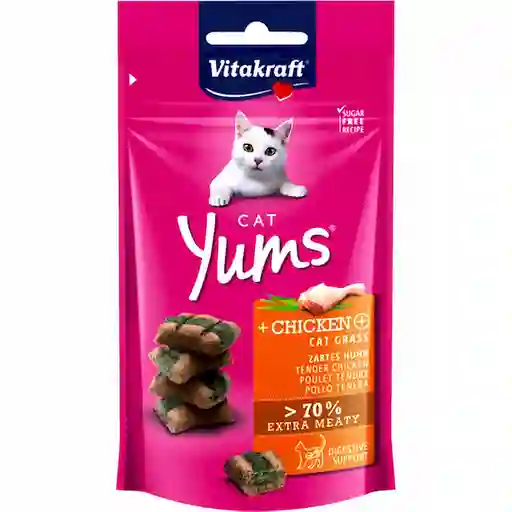 Vitakraft Snack Para Gatos Yums de Hierba Gatera y Pollo