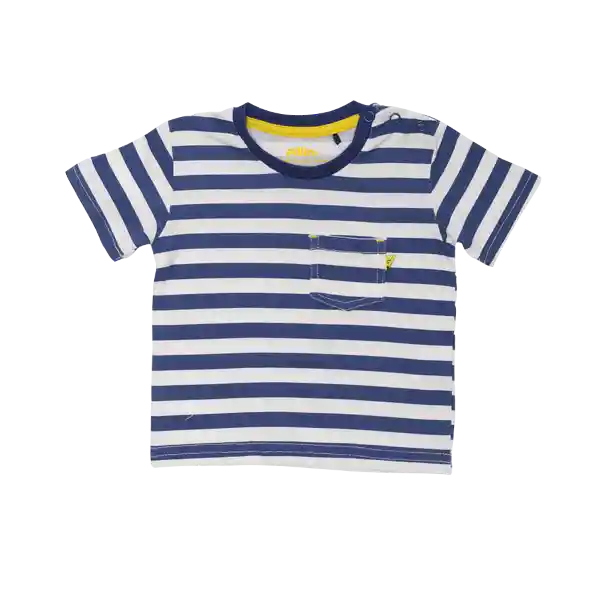 Polera Manga Corta Niño Azul Pillin 3 M