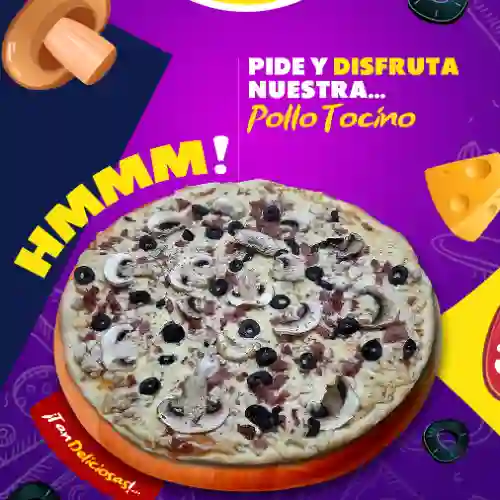 Pizza Pollo Tocino Familiar