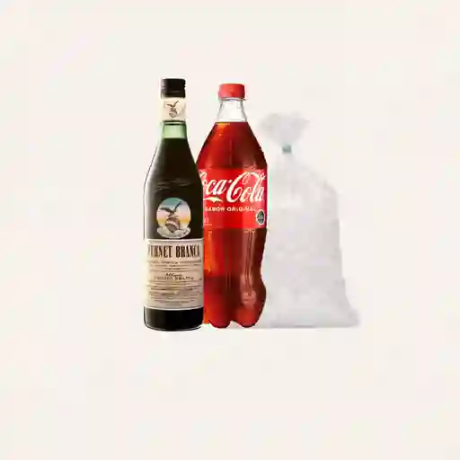 Fernet Branca + Coca Cola 1,5 + 1 Kg Hielo