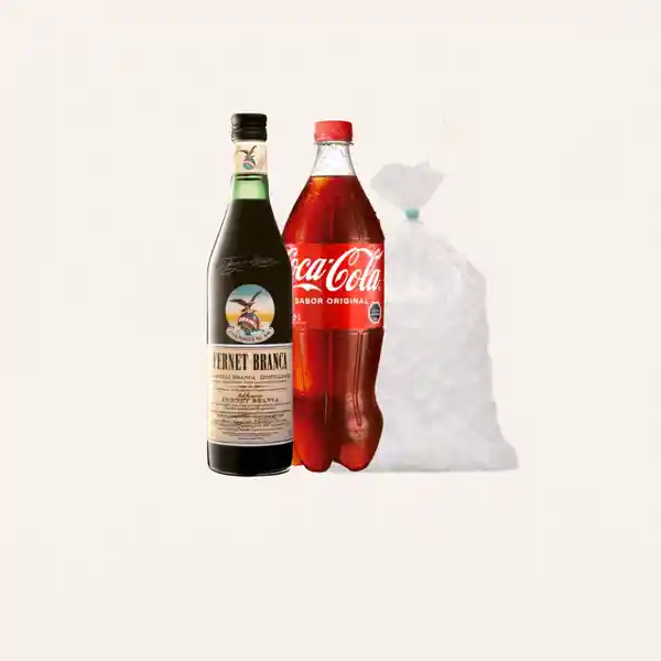 Fernet Branca + Coca Cola 1,5 + 1 Kg Hielo