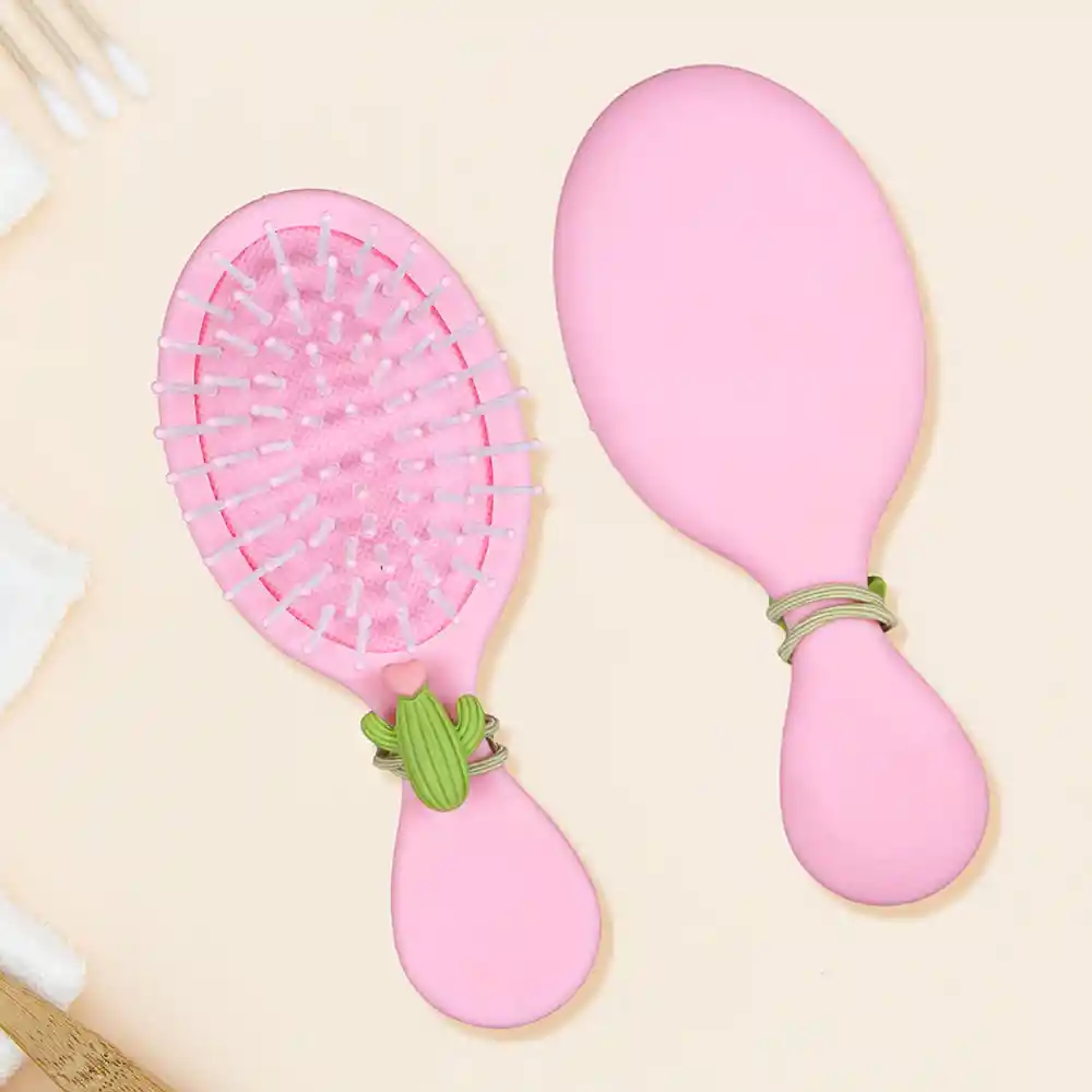 Miniso Cepillo de Cabello Mini Con Liga Para Cabello de Cactus