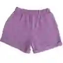 Short Franela Niña Lavanda Pillín Talla 10 A