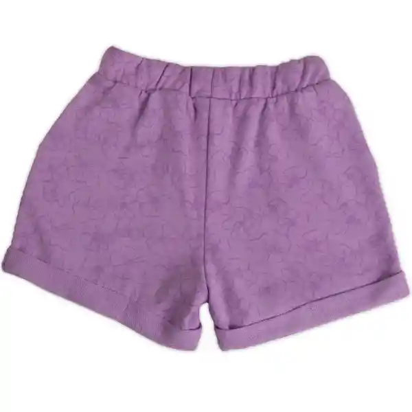 Short Franela Niña Lavanda Pillín Talla 10 A
