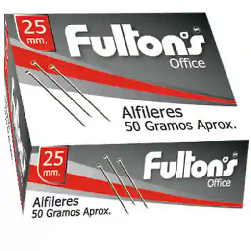 Fultons Alfiler Metálico Cromado Office