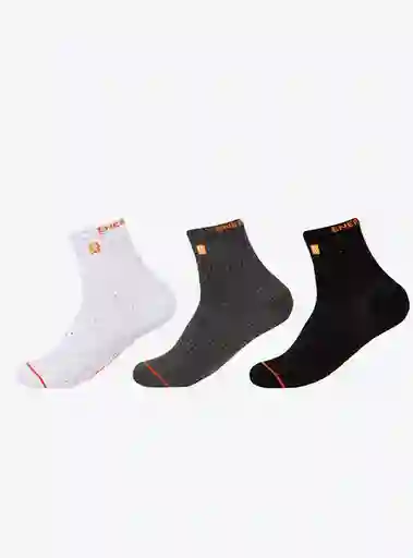 Enersocks Pack Calcetines Mid Algodón Mujer Negro 9