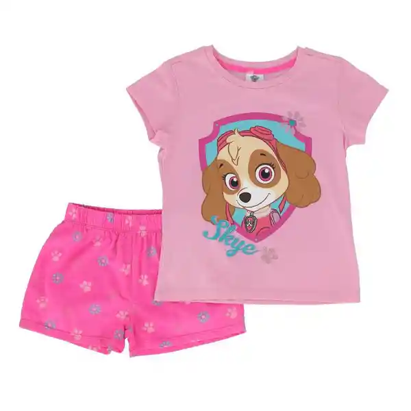 Pijama Con Camiseta Na Paw Patrol Rosa Talla 6