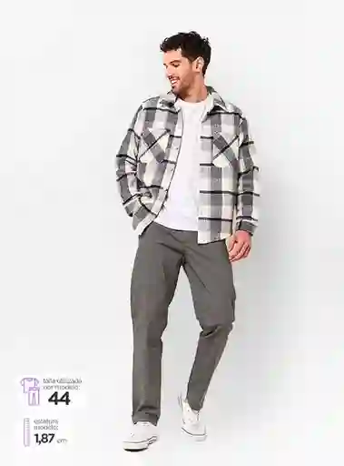 Index Pantalón New Smoke Tt Gris Oscuro Talla 46