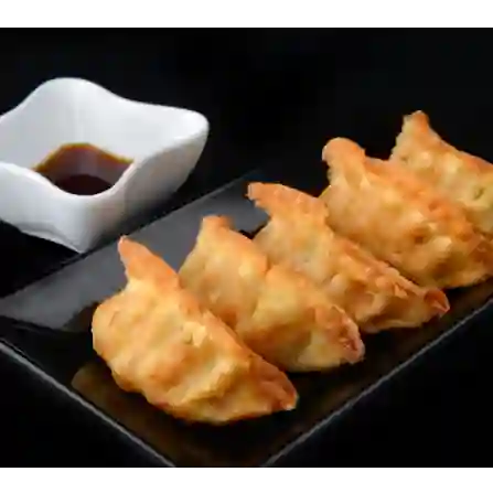 Gyozas de camarón queso crema