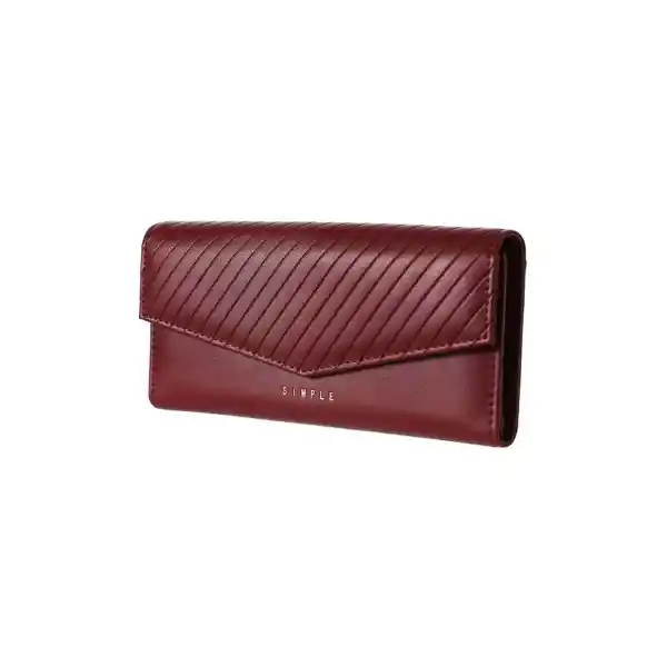 Miniso Monedero Three Fold Long Striped Women's Vino