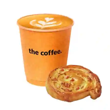 Café + Ham and Cheese Roll