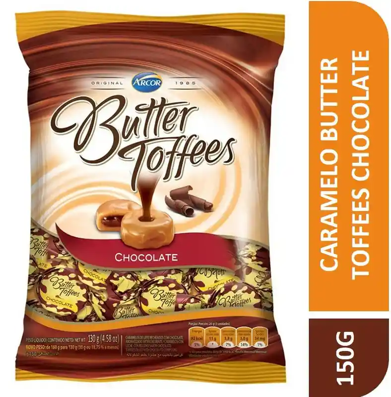 Butter Toffees Caramelo Arcor Chocolate