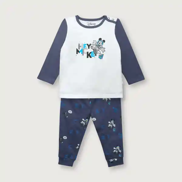 Pijama Mickey de Niño Azul Talla 3A Opaline