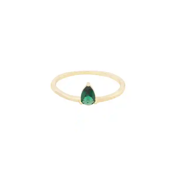 Anillo Green May Baño de Oro Talla 9 Noa Joyas